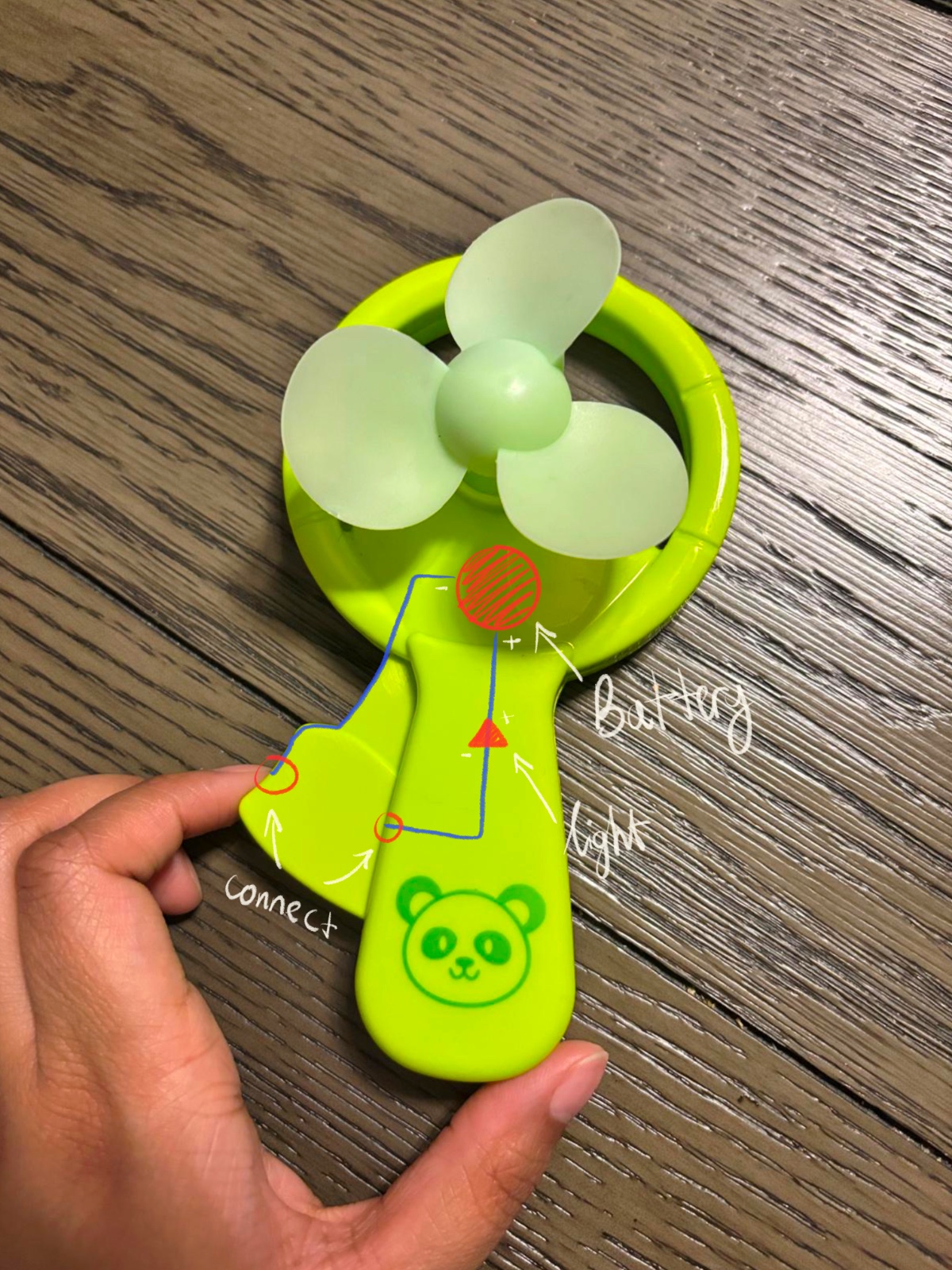 Non-Electric Fan Circuit Sketch