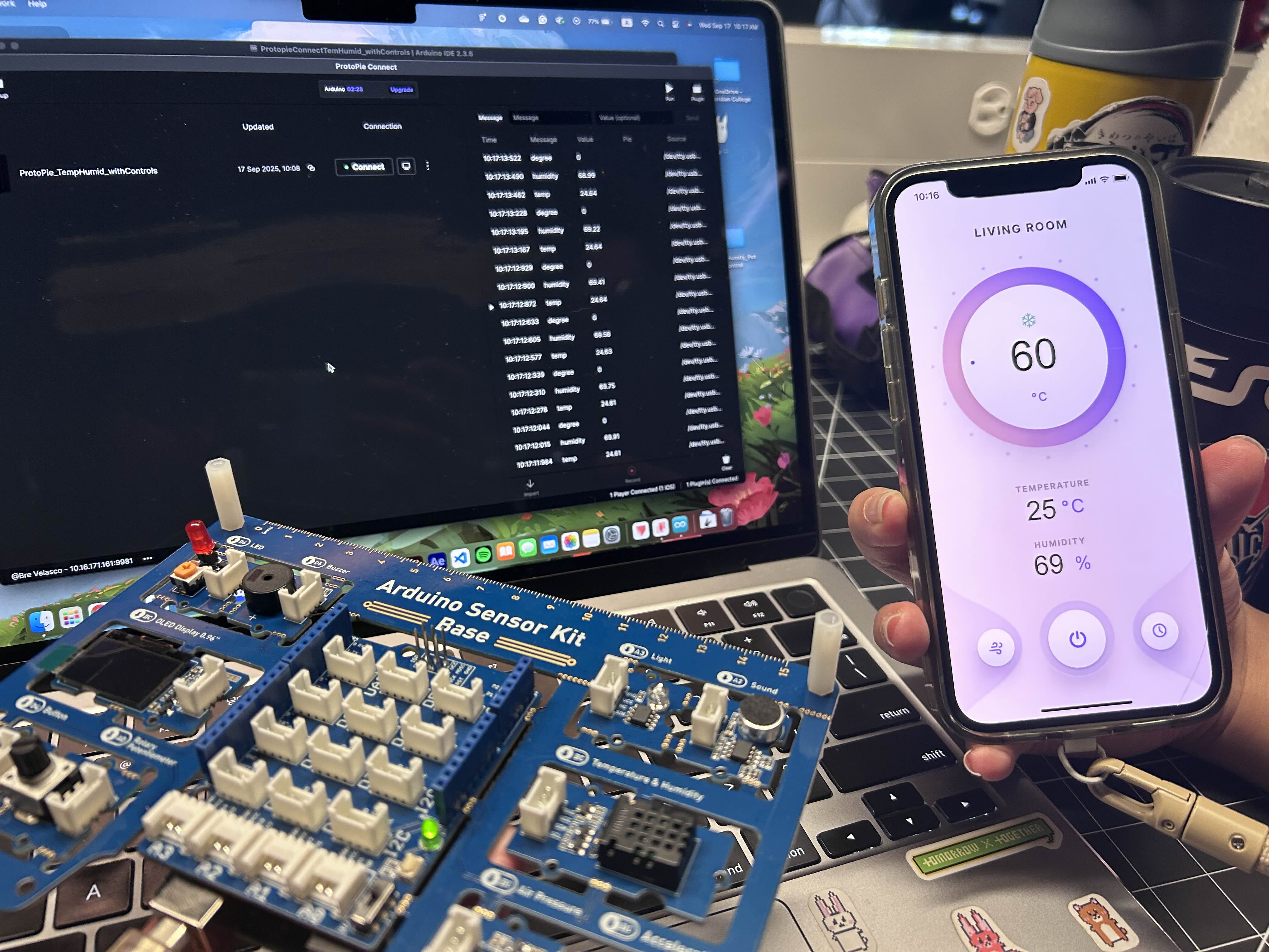 Connected Arduino to Protopie